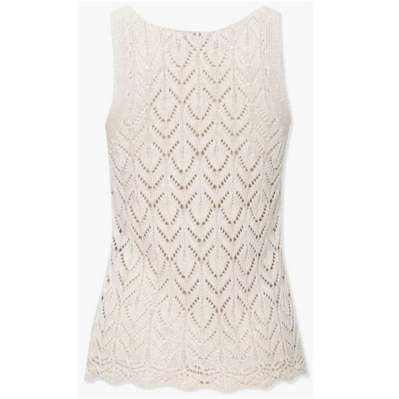 Angel Kiss Scalloped Open-Knit Crochet Cami - Picture 2 of 3